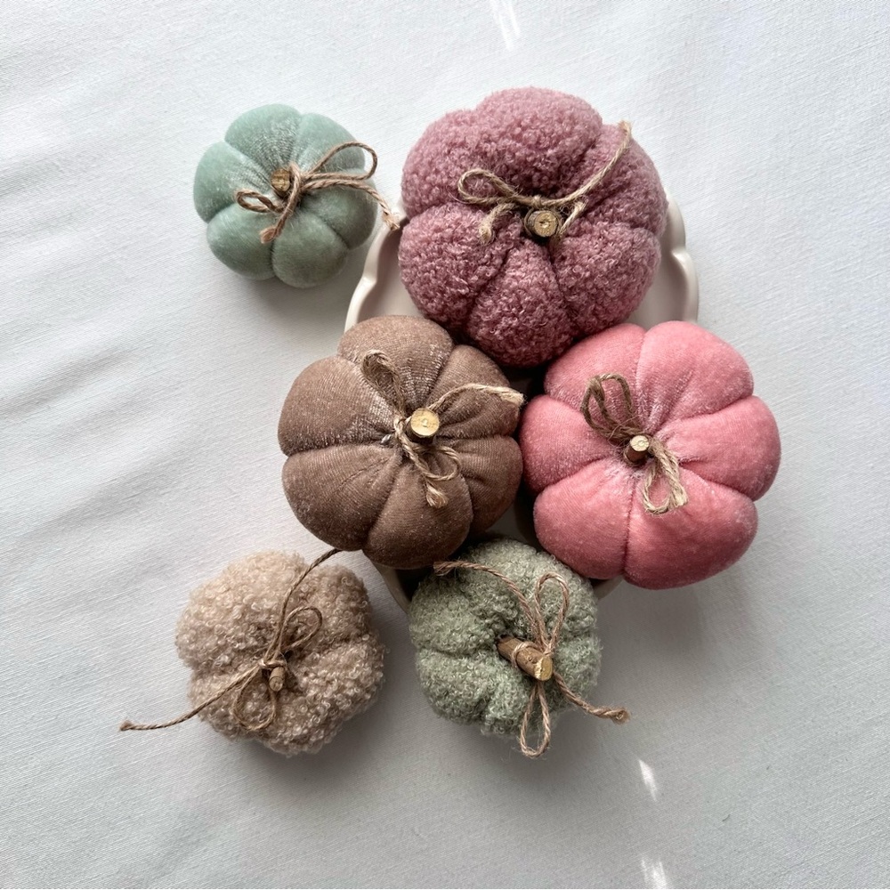 Decorative Fabric Pumpkins Set - Picture 6 of 6